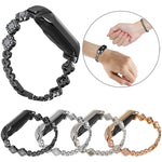Cinturino per orologio in metallo con diamanti e quadrifoglio, For Xiaomi Mi Band 8, For Xiaomi Mi Band 7, For Xiaomi Mi Band 6 / 5