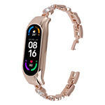 Cinturino per orologio in metallo con diamanti cuore a cuore, For Xiaomi Mi Band 8, For Xiaomi Mi Band 7, For Xiaomi Mi Band 6 / 5