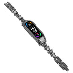 Cinturino per orologio in metallo con diamanti con orsetto carino, For Xiaomi Mi Band 8, For Xiaomi Mi Band 7, For Xiaomi Mi Band 6 / 5
