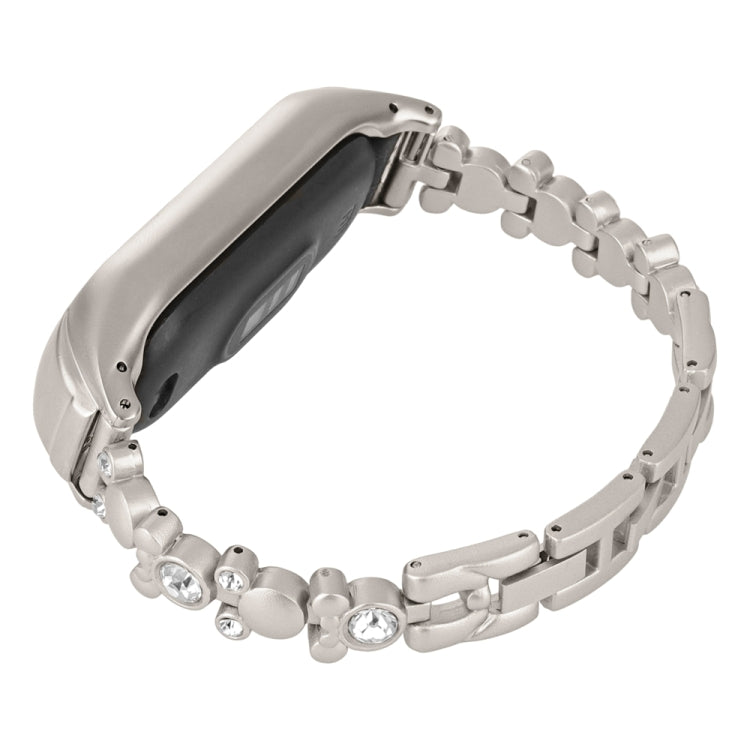 Cinturino per orologio in metallo con diamanti con orsetto carino, For Xiaomi Mi Band 8, For Xiaomi Mi Band 7, For Xiaomi Mi Band 6 / 5