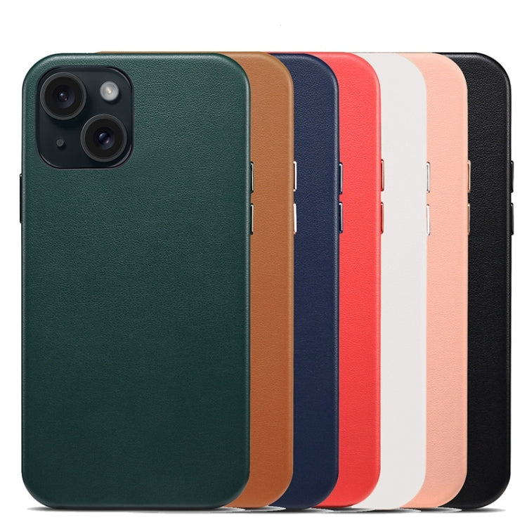 Custodia per telefono con cover posteriore in PU con grana di agnello, For iPhone 15