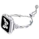 Bracciale intrecciato con cinturino in metallo con diamanti, For Apple Watch Series 5 44mm, For Apple Watch Series 5 40mm, For Apple Watch Series 4 44mm, For Apple Watch Series 4 40mm
