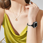 Bracciale intrecciato con cinturino in metallo con diamanti, For Apple Watch Series 3 38mm, For Apple Watch Series 3 42mm, For Apple Watch Series 2 42mm, For Apple Watch Series 2 38mm