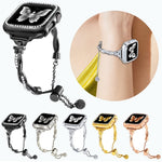 Bracciale intrecciato con cinturino in metallo con diamanti, For Apple Watch SE 40mm, For Apple Watch SE 44mm, For Apple Watch 6 40mm, For Apple Watch Series 6 44mm