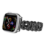 Cinturino per orologio in metallo con diamanti incrociati con cuori, For Apple Watch SE 2022 40mm, For Apple Watch SE 2022 44mm, For Apple Watch Series 7 41mm, For Apple Watch Series 7 45mm