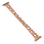 Cinturino per orologio in metallo con diamanti incrociati con cuori, For Apple Watch Series 5 44mm, For Apple Watch Series 5 40mm, For Apple Watch Series 4 44mm, For Apple Watch Series 4 40mm