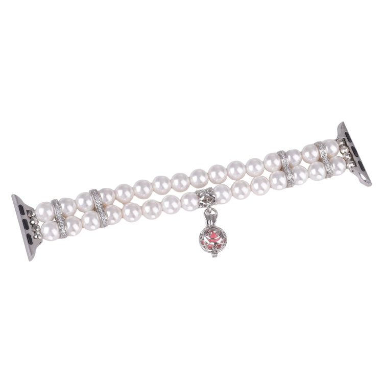 Cinturino per orologio con braccialetto di perle a doppia fila di perline, For Apple Watch 42mm, For Apple Watch 38mm