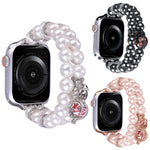 Cinturino per orologio con braccialetto di perle a doppia fila di perline, For Apple Watch 42mm, For Apple Watch 38mm