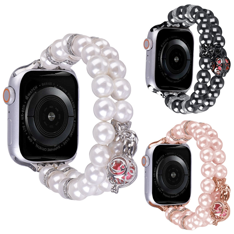 Cinturino per orologio con braccialetto di perle a doppia fila di perline, For Apple Watch SE 2022 40mm, For Apple Watch SE 2022 44mm, For Apple Watch Series 7 41mm, For Apple Watch Series 7 45mm, For Apple Watch SE 40mm, For Apple Watch SE 44mm       ...