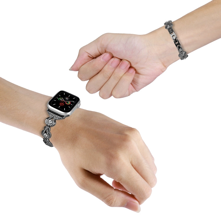 Cinturino per orologio in metallo con diamanti zucca, For Apple Watch SE 2023 44mm, For Apple Watch SE 2023 40mm, For Apple Watch Ultra 2 49mm, For Apple Watch Series 9 45mm