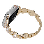 Cinturino per orologio in metallo con diamanti zucca, For Apple Watch SE 2022 40mm, For Apple Watch SE 2022 44mm, For Apple Watch Series 7 41mm, For Apple Watch Series 7 45mm