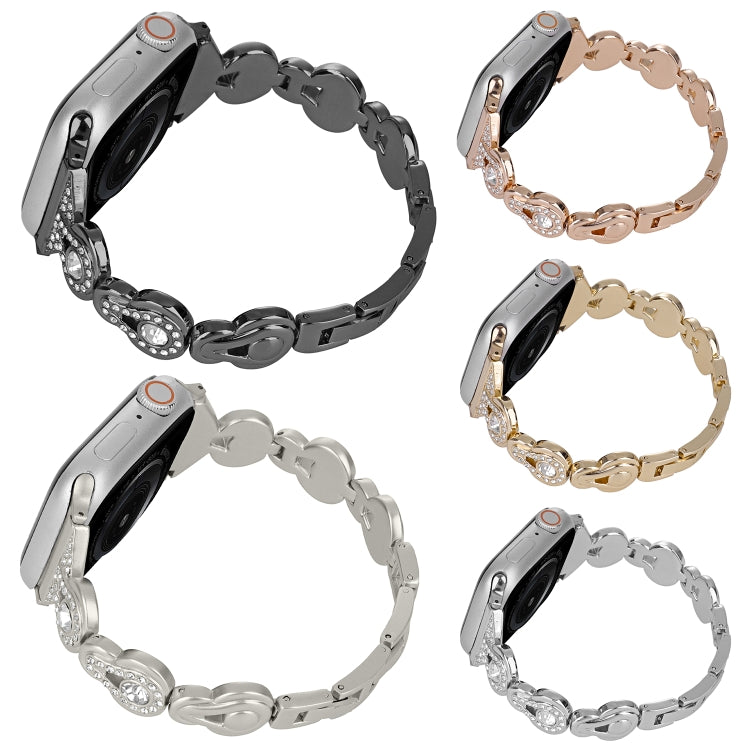 Cinturino per orologio in metallo con diamanti zucca, For Apple Watch Series 9 41mm, For Apple Watch Ultra 49mm, For Apple Watch Series 8 41mm, For Apple Watch Series 8 45mm