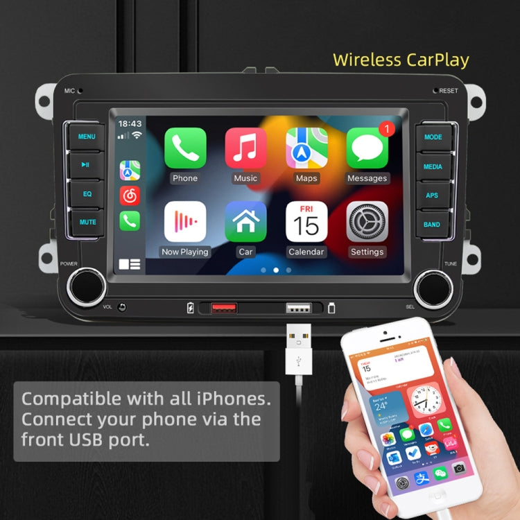 F9070 Per Volkswagen Lettore MP5 per auto portatile da 7 pollici Supporto CarPlay / Android Auto, F9070