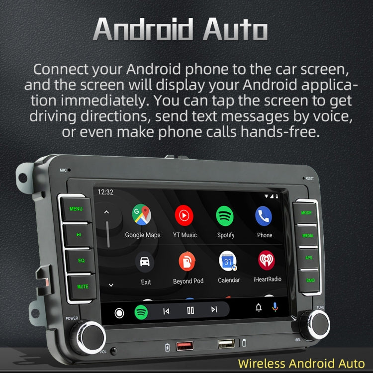 F9070 Per Volkswagen Lettore MP5 per auto portatile da 7 pollici Supporto CarPlay / Android Auto, F9070