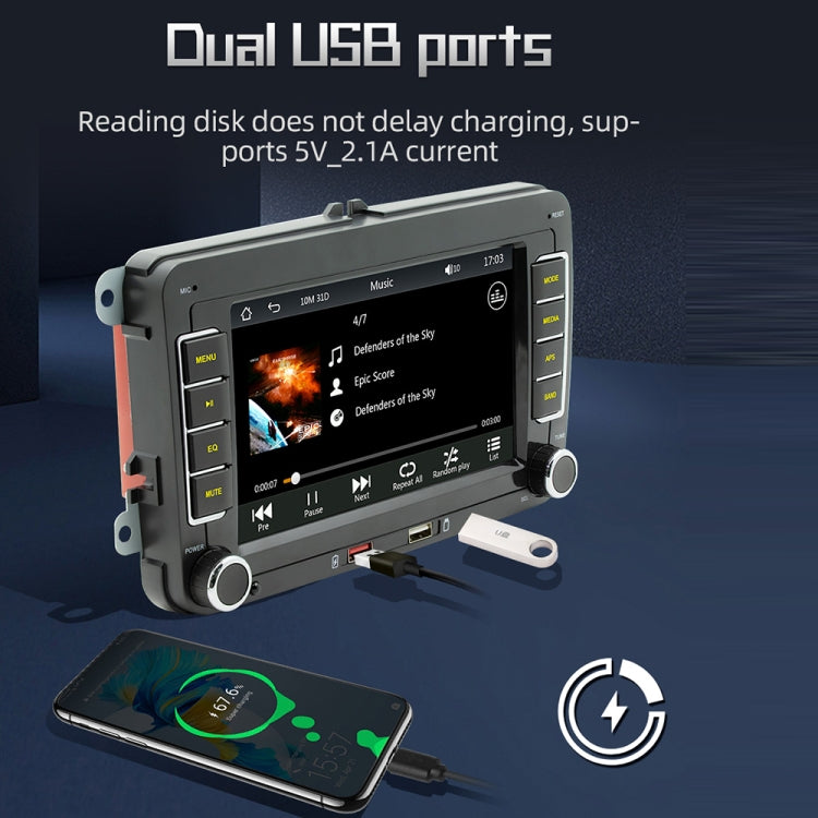F9070 Per Volkswagen Lettore MP5 per auto portatile da 7 pollici Supporto CarPlay / Android Auto, F9070