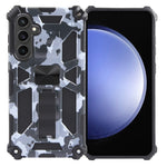 Cavalletto per armatura mimetica TPU + custodia magnetica per PC, For Samsung Galaxy S23 FE 5G, For Samsung Galaxy S24 Ultra 5G, For Samsung Galaxy A55, For Samsung Galaxy S24+ 5G, For Samsung Galaxy A35, For Samsung Galaxy S24 5G, For Samsung Galaxy A...