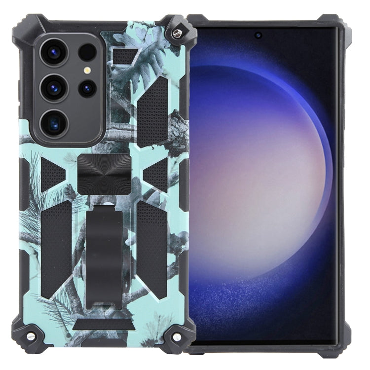 Cavalletto per armatura mimetica TPU + custodia magnetica per PC, For Samsung Galaxy S23 FE 5G, For Samsung Galaxy S24 Ultra 5G, For Samsung Galaxy A55, For Samsung Galaxy S24+ 5G, For Samsung Galaxy A35, For Samsung Galaxy S24 5G, For Samsung Galaxy A...