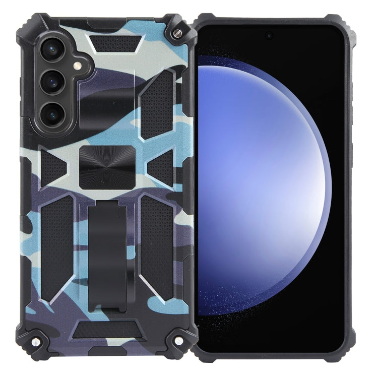 Cavalletto per armatura mimetica TPU + custodia magnetica per PC, For Samsung Galaxy S23 FE 5G, For Samsung Galaxy S24 Ultra 5G, For Samsung Galaxy A55, For Samsung Galaxy S24+ 5G, For Samsung Galaxy A35, For Samsung Galaxy S24 5G, For Samsung Galaxy A...