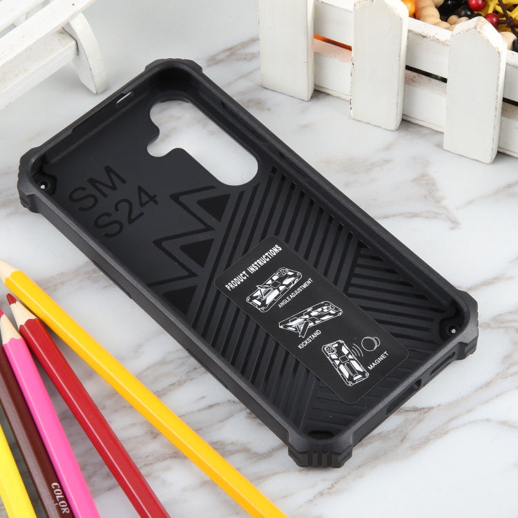 Custodia magnetica per telefono Armor antiurto in TPU + PC con supporto, For Samsung Galaxy S24+ 5G, For Samsung Galaxy S24 5G, For Samsung Galaxy A15, For Samsung Galaxy A05s, For Samsung Galaxy A05, For Samsung Galaxy S23 FE 5G