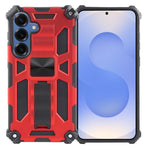 Custodia magnetica per telefono Armor antiurto in TPU + PC con supporto, For Samsung Galaxy S26+ 5G, For Samsung Galaxy S26 5G, For Samsung Galaxy S25 5G, For Samsung Galaxy S25+ 5G, For Samsung Galaxy S25 Ultra 5G, For Samsung Galaxy S24 Ultra 5G