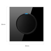 Pannello interruttori in vetro temperato LED rotondo da 86 mm, vetro rotondo nero, One Open Dual Control, Two Billing Control, Two Open Dual Control, Three Billing Control, Three Open Dual Control, Four Billing Control, Four Open Dual Control          ...
