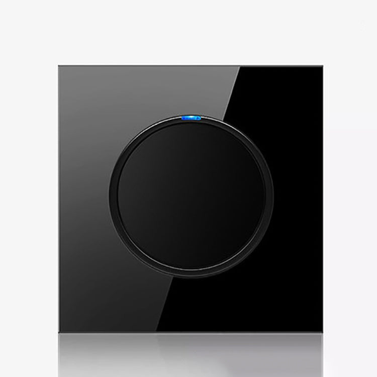 Pannello interruttori vetro temperato LED 86 mm nero