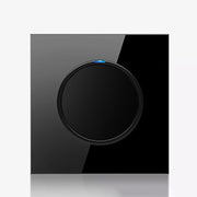 Pannello interruttori in vetro temperato LED rotondo da 86 mm, vetro rotondo nero, One Open Dual Control, Two Billing Control, Two Open Dual Control, Three Billing Control, Three Open Dual Control, Four Billing Control, Four Open Dual Control          ...
