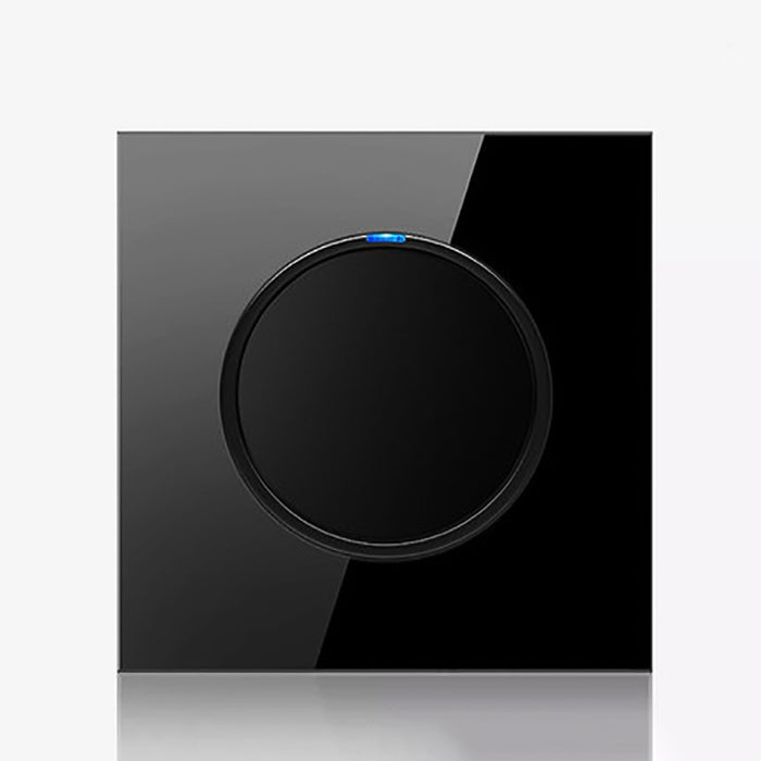 Pannello interruttori in vetro temperato LED rotondo da 86 mm, vetro rotondo nero, One Open Dual Control, Two Billing Control, Two Open Dual Control, Three Billing Control, Three Open Dual Control, Four Billing Control, Four Open Dual Control          ...