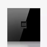 Pannello interruttori vetro temperato LED 86 mm nero