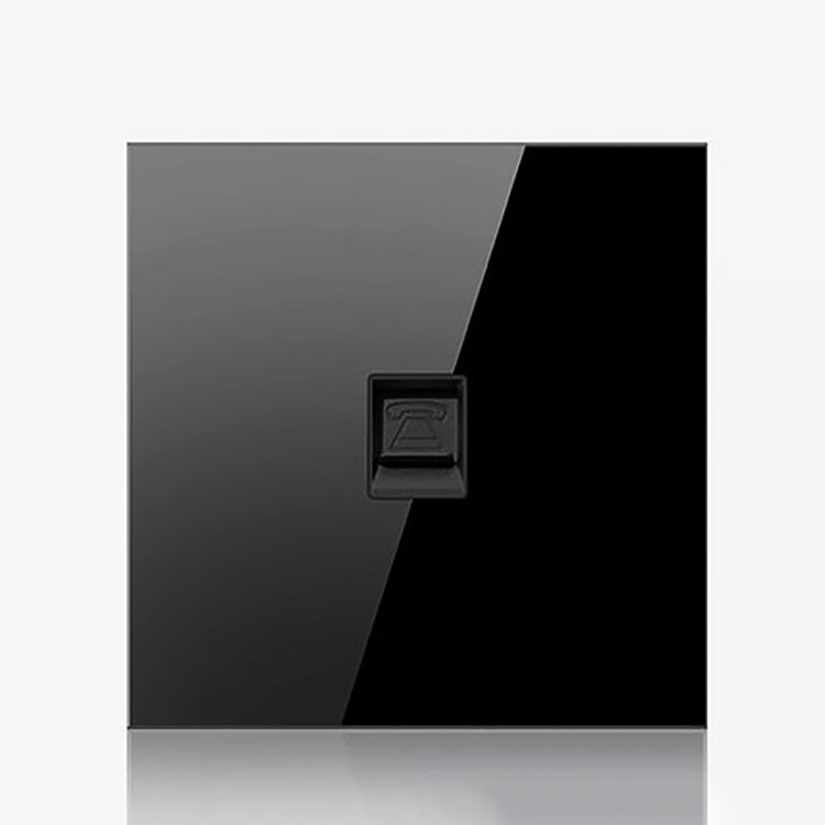 Pannello interruttori vetro temperato LED 86 mm nero