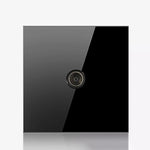 Pannello interruttori vetro temperato LED 86 mm nero