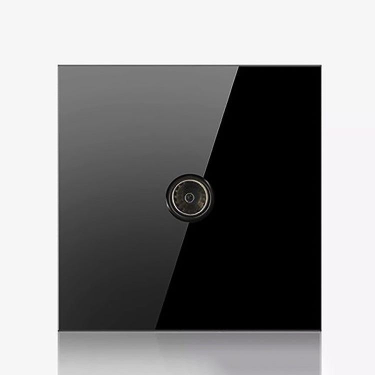 Pannello interruttori vetro temperato LED 86 mm nero