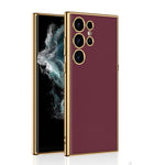 Custodia per telefono in TPU + pelle con placcatura GKK a copertura totale, For Samsung Galaxy S24 Ultra 5G, For Samsung Galaxy S24+ 5G, For Samsung Galaxy S24 5G