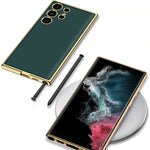 Custodia per telefono in TPU + pelle con placcatura GKK a copertura totale, For Samsung Galaxy S24 Ultra 5G, For Samsung Galaxy S24+ 5G, For Samsung Galaxy S24 5G