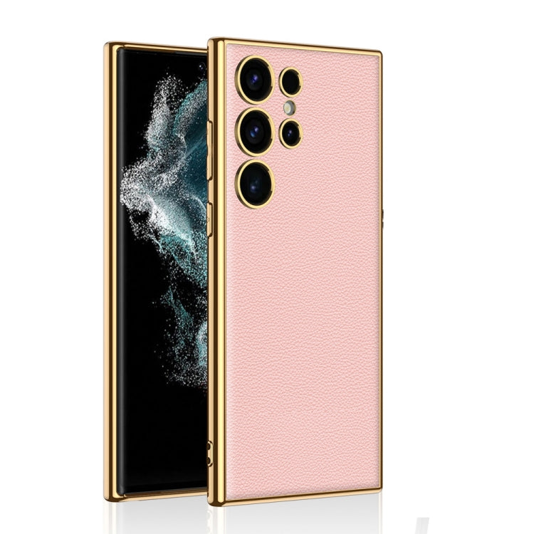 Custodia per telefono in TPU + pelle con placcatura GKK a copertura totale, For Samsung Galaxy S24 Ultra 5G, For Samsung Galaxy S24+ 5G, For Samsung Galaxy S24 5G