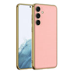 Custodia per telefono in TPU + pelle con placcatura GKK a copertura totale, For Samsung Galaxy S24 Ultra 5G, For Samsung Galaxy S24+ 5G, For Samsung Galaxy S24 5G