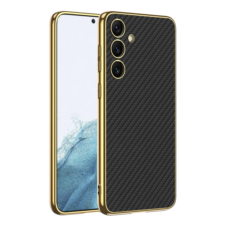 Custodia per telefono in TPU + pelle con placcatura GKK a copertura totale, For Samsung Galaxy S24 Ultra 5G, For Samsung Galaxy S24+ 5G, For Samsung Galaxy S24 5G