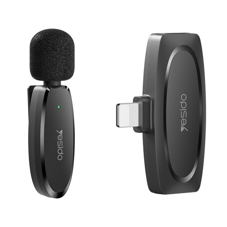 YESIDO KR12 Microfono lavalier wireless a bassa latenza con ricevitore a 8 pin, KR12