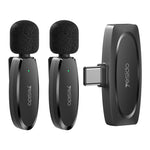 Microfono lavalier wireless doppio con ricevitore Type-C