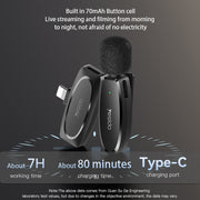 Microfono lavalier wireless doppio YESIDO KR15