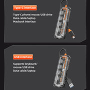 SW4U-C Docking station HUB 5 in 1 da tipo C a 1 x tipo C + 4 x USB 3.0, SW4U-C