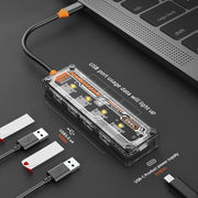 SW4U-C Docking station HUB 5 in 1 da tipo C a 1 x tipo C + 4 x USB 3.0, SW4U-C