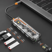 SW5R Docking station 5 in 1 da tipo C a PD+USB 3.0+USB 2.0+HDMI+RJ45 HUB, SW5R