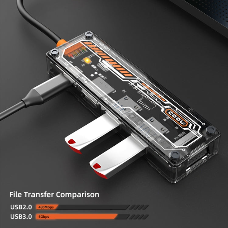 SW6V Docking station HUB 6 in 1 da tipo C a PD+USB 3.0+USB 2.0+HDMI+VGA+audio 3,5, SW6V
