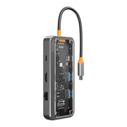 SW8V 8 in 1 da tipo C a 2xUSB-C+USB3.0+USB2.0+HDMI+RJ45+1xSD/TF Docking station HUB, SW8V