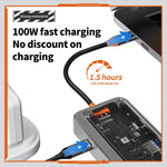 SW8V 8 in 1 da tipo C a 2xUSB-C+USB3.0+USB2.0+HDMI+RJ45+1xSD/TF Docking station HUB, SW8V