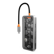 SW10V 10 in 1 da tipo C a PD+USB3.0+2xUSB2.0+HDMI+VGA+RJ45+1xSD/TF+Audio 3.5 HUB Docking Station, SW10V