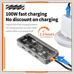 SW10V 10 in 1 da tipo C a PD+USB3.0+2xUSB2.0+HDMI+VGA+RJ45+1xSD/TF+Audio 3.5 HUB Docking Station, SW10V