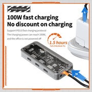 SW10V 10 in 1 da tipo C a PD+USB3.0+2xUSB2.0+HDMI+VGA+RJ45+1xSD/TF+Audio 3.5 HUB Docking Station, SW10V