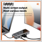 SW10V 10 in 1 da tipo C a PD+USB3.0+2xUSB2.0+HDMI+VGA+RJ45+1xSD/TF+Audio 3.5 HUB Docking Station, SW10V